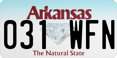 AR license plate 031WFN