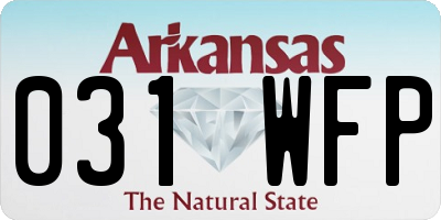 AR license plate 031WFP