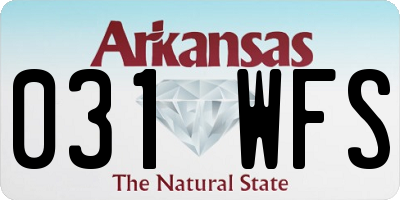 AR license plate 031WFS