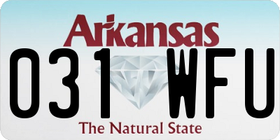 AR license plate 031WFU
