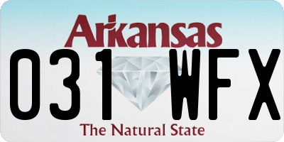 AR license plate 031WFX
