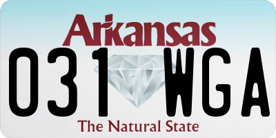 AR license plate 031WGA