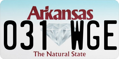 AR license plate 031WGE