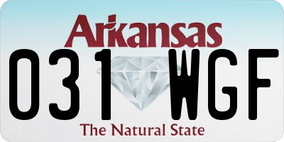 AR license plate 031WGF