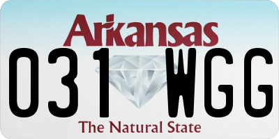 AR license plate 031WGG