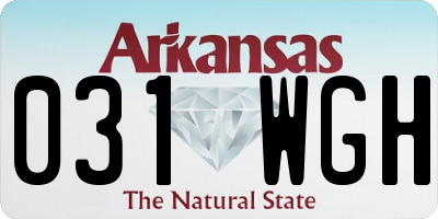 AR license plate 031WGH