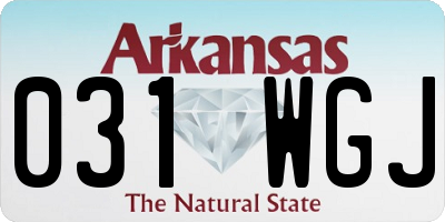 AR license plate 031WGJ