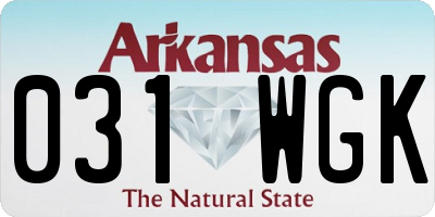 AR license plate 031WGK