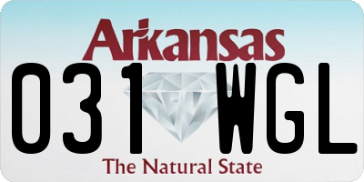 AR license plate 031WGL