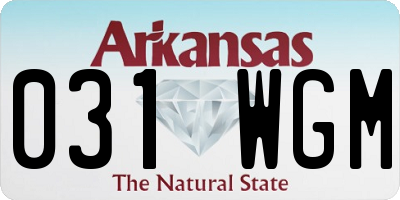 AR license plate 031WGM