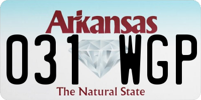 AR license plate 031WGP