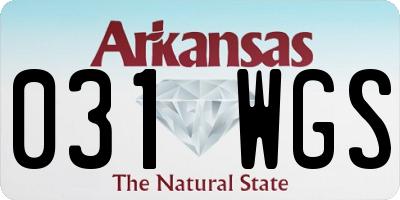 AR license plate 031WGS