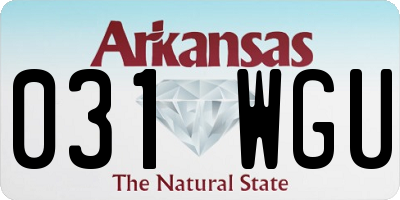 AR license plate 031WGU