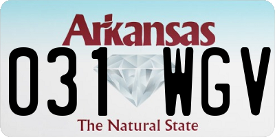 AR license plate 031WGV