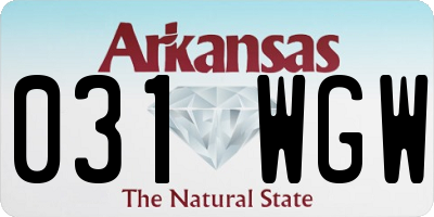AR license plate 031WGW