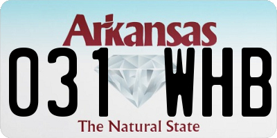 AR license plate 031WHB