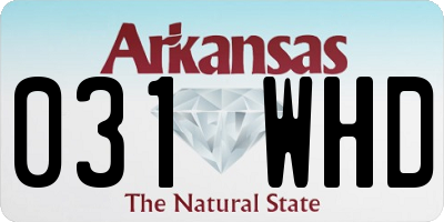 AR license plate 031WHD