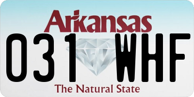 AR license plate 031WHF