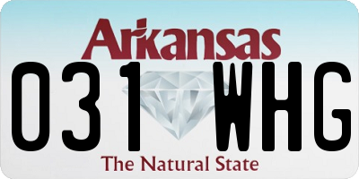 AR license plate 031WHG
