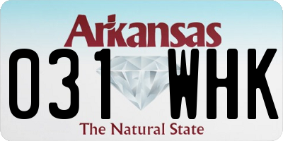 AR license plate 031WHK