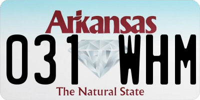 AR license plate 031WHM