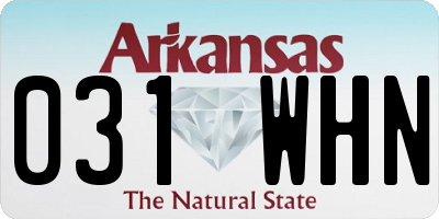 AR license plate 031WHN