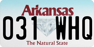 AR license plate 031WHQ