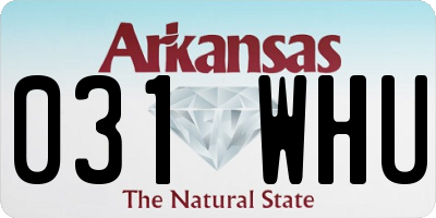 AR license plate 031WHU