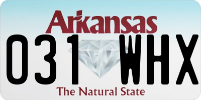 AR license plate 031WHX