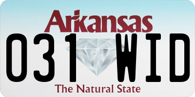 AR license plate 031WID