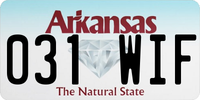 AR license plate 031WIF