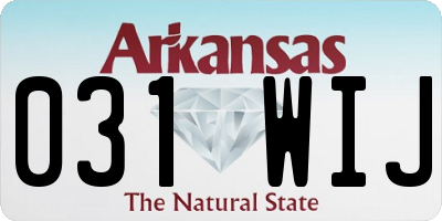 AR license plate 031WIJ