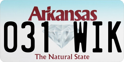AR license plate 031WIK