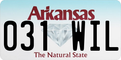 AR license plate 031WIL