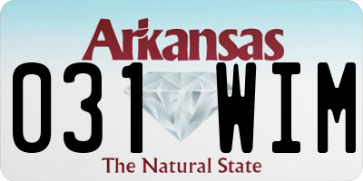 AR license plate 031WIM