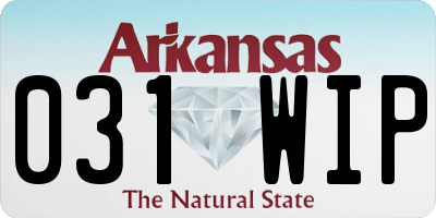 AR license plate 031WIP