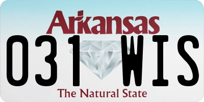 AR license plate 031WIS