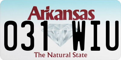 AR license plate 031WIU