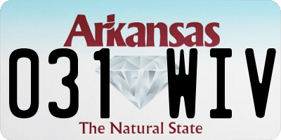 AR license plate 031WIV