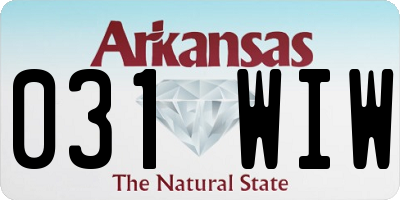 AR license plate 031WIW