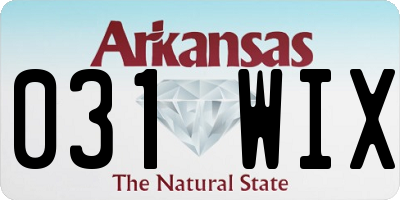 AR license plate 031WIX