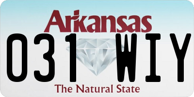 AR license plate 031WIY