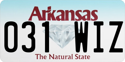 AR license plate 031WIZ
