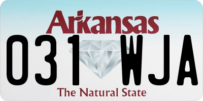 AR license plate 031WJA