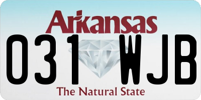 AR license plate 031WJB