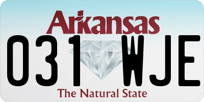 AR license plate 031WJE