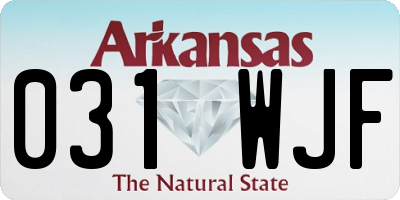 AR license plate 031WJF