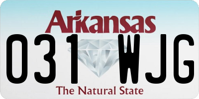 AR license plate 031WJG