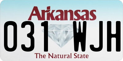 AR license plate 031WJH