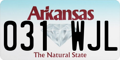 AR license plate 031WJL